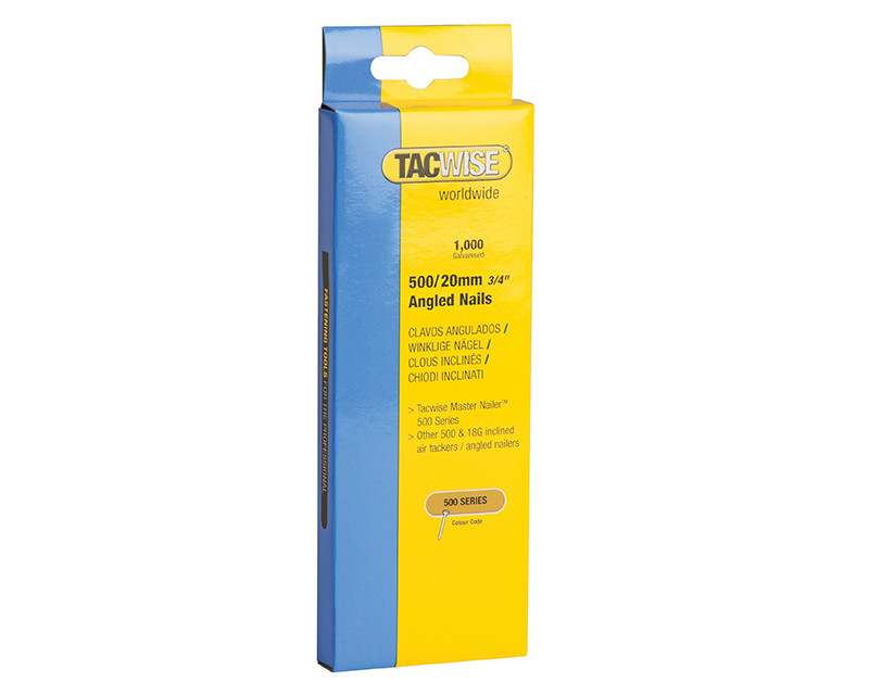 Tacwise TAC0479 500 18 Gauge Angled Nails (Pack 1000)