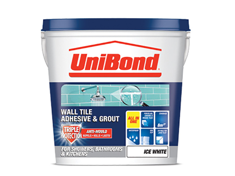 Unibond UNI1616660 Tile On Walls Anti-Mould Ready Mix Adhesive & Grout Large
