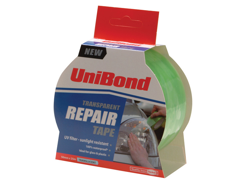 Unibond UNI1668006 Transparent Repair Tape 50mm x 25m