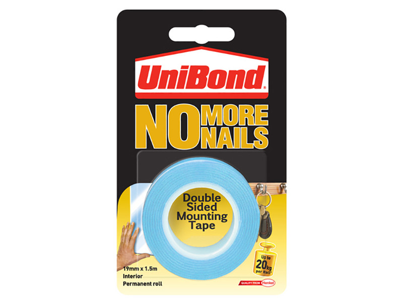 Unibond UNI781742 No More Nails Roll Original Permanent 19mm x 1.5m