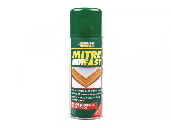 A 200ml spray can of Everbuild adhesive or sealant, for bonding insulation, fabrics, and lightweight materials.