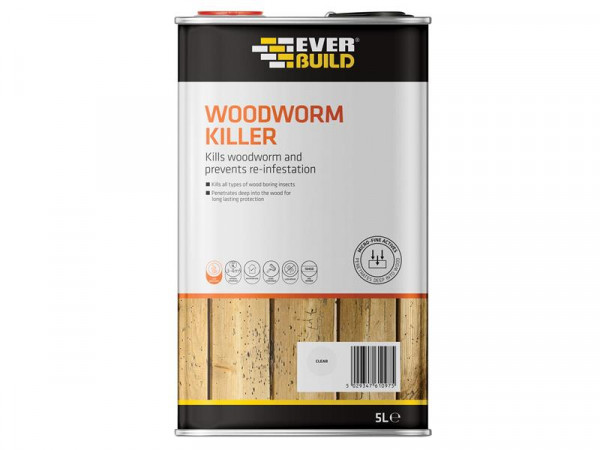 A 5 litre container of Everbuild construction adhesive or sealant, displayed against a white background.