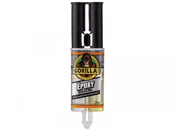 A 25ml cartridge of Gorilla two-component injection resin, designed for high-load chemical anchoring in concrete and masonry.