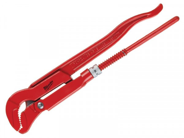 A red and black Milwaukee cordless power tool, with an ergonomic grip, designed for use on construction and maintenance tasks.