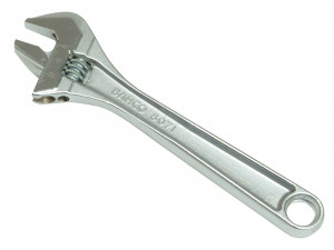 A silver adjustable wrench with a textured handle and measurement markings, labeled BAHCO 8071. The wrench is positioned diagonally on a white background.