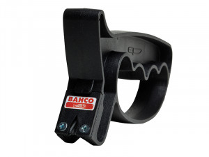 A black, plastic Bahco tool with a handle and two finger holes, featuring a red Bahco logo and two visible screws at the front.