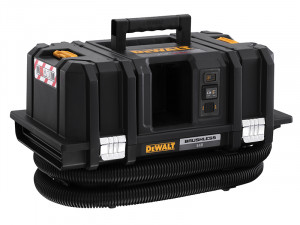 A yellow and black DEWALT cordless power tool, 54V, with an ergonomic grip, designed for use on construction and maintenance tasks.