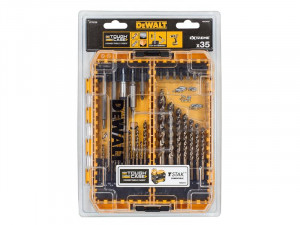A yellow and black DEWALT cordless drill driver with a keyless chuck and variable-speed trigger, for drilling and screw driving.