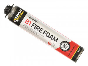 A 750ml spray can of Everbuild adhesive or sealant, for bonding insulation, fabrics, and lightweight materials.