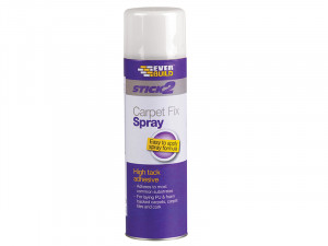 A 500ml spray can of Everbuild adhesive or sealant, for bonding insulation, fabrics, and lightweight materials.