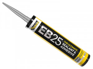 A 300ml cartridge of Everbuild white flexible acrylic sealant for sealing gaps around door and window frames and skirtings.,