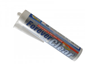 A 295ml cartridge of Everbuild white flexible acrylic sealant for sealing gaps around door and window frames and skirtings.,