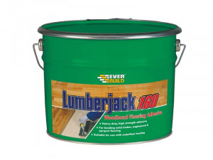 A 10 litre container of Everbuild construction adhesive or sealant, displayed against a white background.