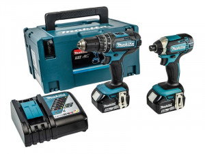 A teal and black Makita 18V 5.0AH lithium-ion slide-pack battery, compatible with the Makita cordless tool range.