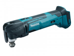 A teal and black Makita cordless power tool, 18V, with an ergonomic grip, designed for use on construction and maintenance tasks.