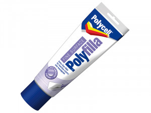 A tub of ready-mixed filler with a smooth white consistency, for repairing cracks and holes in plaster, timber, and masonry.