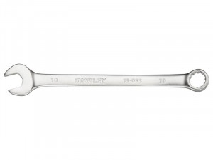 A Stanley combination spanner with an open-ended jaw at one end and a ring spanner at the other, in chrome vanadium steel.