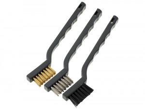 A brush with natural or synthetic bristles and an ergonomic handle, for applying coatings or cleaning surfaces.