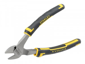 A pair of Stanley pliers with hardened steel jaws and insulated handles, for gripping and bending work.