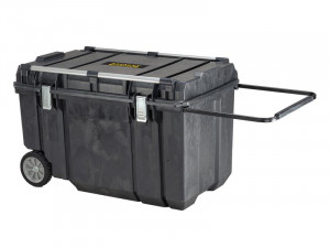 A steel Stanley steel tool chest with multiple drawers, a locking lid, and rubber-lined interior, for organising and storing hand tools.