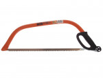 A saw with a hardened blade and a comfortable handle, for cutting timber, metal, or masonry.