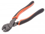 A pair of Bahco bolt cutters with black and orange handles, featuring short, sturdy jaws designed for cutting through metal bolts or wires. The tool is shown against a white background.