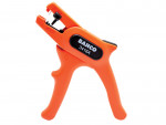 An orange Bahco 3416A wire stripper tool with a black label, featuring ergonomic handles and a spring mechanism for stripping electrical wires.