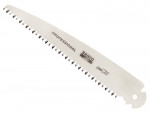 A silver Bahco brand professional saw blade with sharp, jagged teeth along one edge and holes for attachment at one end. The blade is labeled 386-JS and PROFESSIONAL.