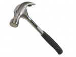 A Bahco brand claw hammer with a metallic head, a silver shaft, and a black textured handle, isolated on a white background.