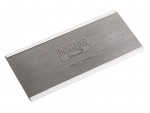 A rectangular Bahco brand metal scraper with white edges, brushed metal finish, and Made in Portugal engraved on the surface.