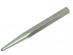 A metallic center punch tool with a hexagonal body and pointed tip, labeled BAHCO and additional specifications engraved on the side, against a white background.