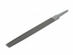 A flat metal file with a tapered handle and fine, parallel ridges along its surface, used for smoothing or shaping metal or wood. The tool is set against a plain white background.