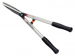 A pair of scissors with black handles.,