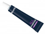 A dark blue tube of Bostik All Purpose Clear Glue with a white cap. The text on the tube is white and purple, and the product appears unopened.