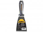 A DEWALT 3-inch professional joint knife with a stainless steel blade and a metal handle, featuring the DEWALT logo and product details on a black and yellow label.