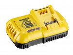 A yellow and black DeWalt battery charger with model number DCB115, designed for charging lithium-ion batteries, shown on a white background.
