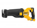 A yellow and black DEWALT cordless reciprocating saw with 54V variable speed and a quick-release blade clamp, for demolition and rough cutting.