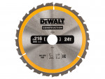 A yellow and black DEWALT cordless circular saw with a motor, an adjustable bevel plate, and a blade guard, for ripping and cross-cutting timber.