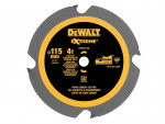 A yellow and black DEWALT cordless circular saw with a motor, an adjustable bevel plate, and a blade guard, for ripping and cross-cutting timber.