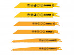 A yellow and black DEWALT cordless reciprocating saw with variable speed and a quick-release blade clamp, for demolition and rough cutting.