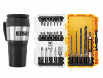 A yellow and black DEWALT cordless drill driver with a keyless chuck and variable-speed trigger, for drilling and screw driving.