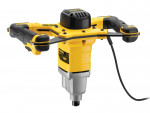 A yellow and black DEWALT corded power tool, 110V, with an ergonomic grip, designed for use on construction and maintenance tasks.