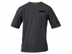 A grey work shirt designed for use on construction sites and in industrial work environments.,