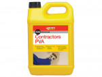 A 5 litre bottle of Everbuild PVA wood adhesive with a flip-top nozzle, for bonding timber joints and priming porous surfaces.