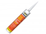 A 295ml cartridge of Everbuild red flexible acrylic sealant for sealing gaps around door and window frames and skirtings.,