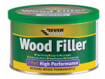 A tub of Everbuild ready-mixed filler with a smooth white consistency, for repairing cracks and holes in plaster, timber, and masonry.