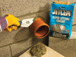 A 12kg bag or tub of Everbuild ready-mixed mortar or cement, for bonding and pointing masonry and block work.
