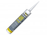 A 295ml cartridge of Everbuild grey flexible acrylic sealant for sealing gaps around door and window frames and skirtings.,