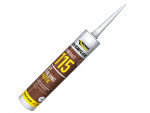 A 285ml cartridge of Everbuild white silicone sealant with a flexible cured finish, for sealing joints around kitchens, bathrooms, and windows.