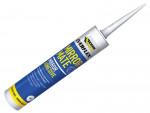 A 290ml cartridge of Everbuild white flexible acrylic sealant for sealing gaps around door and window frames and skirtings.,